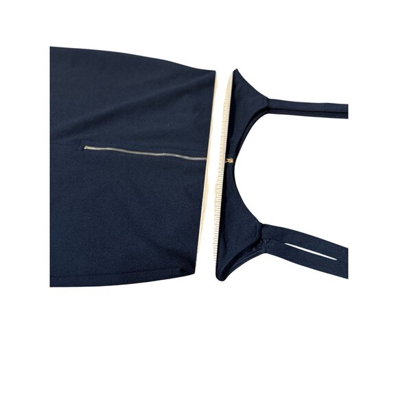 NEW Fashion Nova M Black Sleeveless Jumpsuit With Gold Zipper Closure Streth - Picture 7 of 11